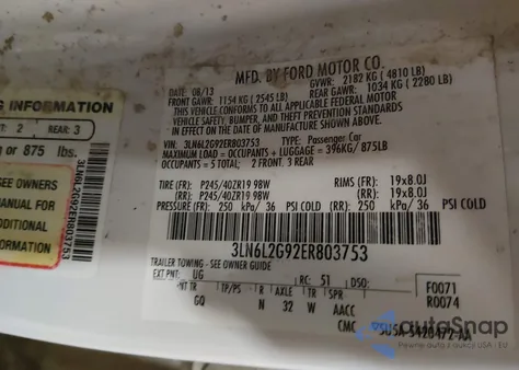 2014 Lincoln Mkz from USA, damaged, VIN 3LN6L2G92ER803753